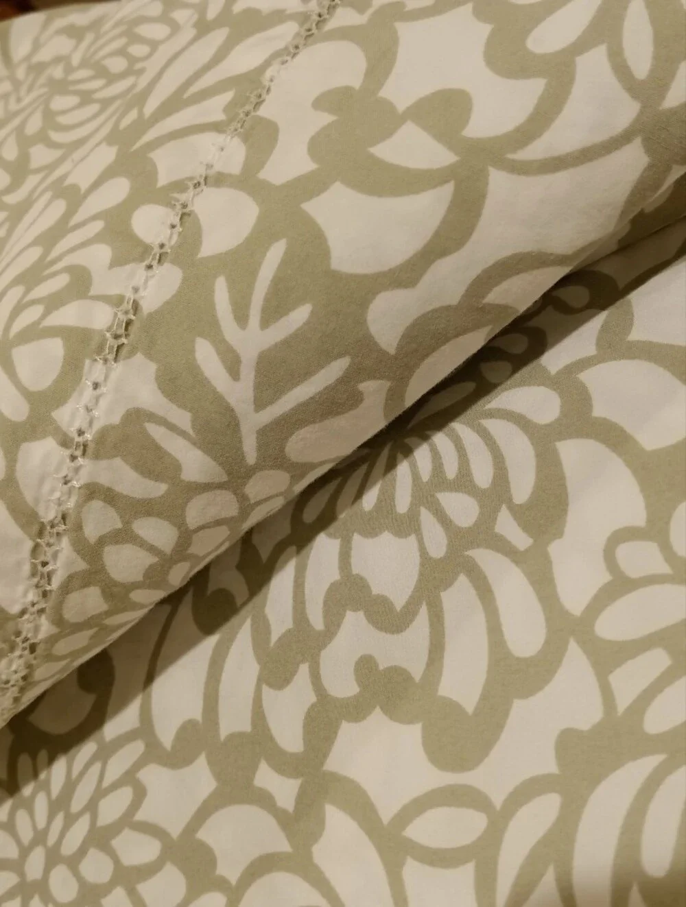 Mums Hemstitched Pima Cotton King Percale Flat + Fitted Sheets